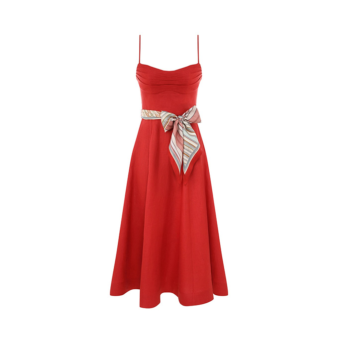 zimmermann rebellion tuck midi dress